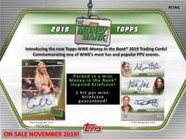 2019 Topps WWE Money in the Bank Wrestling Cards Retail Tin