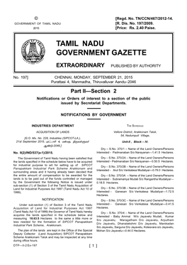 Tamil Nadu Government Gazette