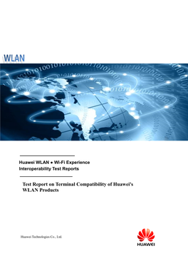 Test Report on Terminal Compatibility of Huawei's WLAN Products