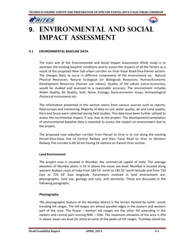 9. Environmental and Social Impact Assessment
