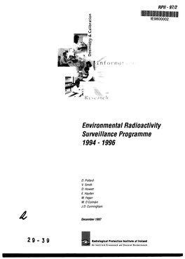 I, Environmental Radioactivity Surveillance Programme 1994