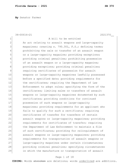 2021 SB 370 by Senator Farmer 34-00616-21