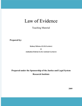 Law of Evidence