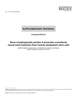SUPPLEMENTARY MATERIAL Bone Morphogenetic Protein 4 Promotes