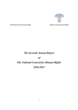 The Seventh Annual Report of the National Council for Human Rights