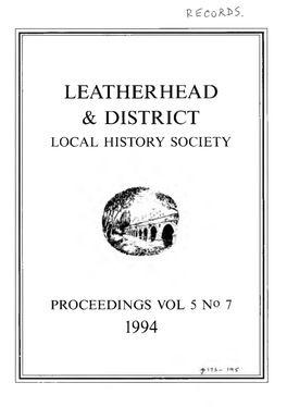 Leatherhead & District Local History Society Archive