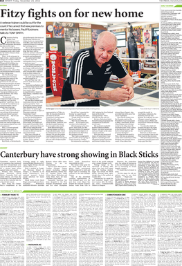 Canterbury Have Strong Showing in Black Sticks (AUS), Sven Puymbroeck (NZL)