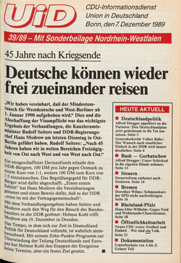 UID 1989 Nr. 39, Union in Deutschland