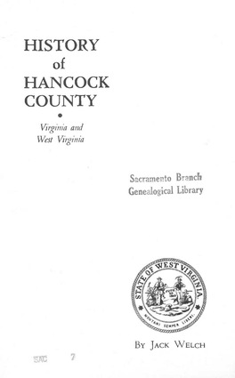 History of Hancock Ciounty; Virginia and West Virginia