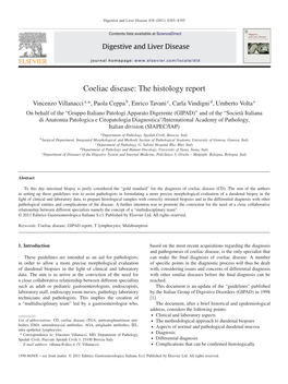 Coeliac Disease: the Histology Report