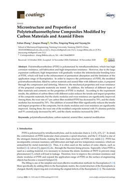 Microstructure and Properties of Polytetrafluoroethylene Composites