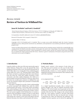 Review of Vortices in Wildland Fire