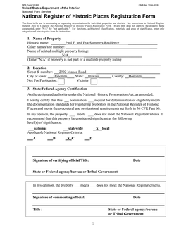 National Register of Historic Places Registration Form