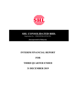 Shl Consolidated Bhd