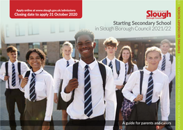 Secondary School Admissions Booklet 2020-21