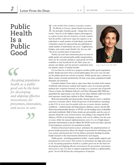 Public Health Is a Public Good