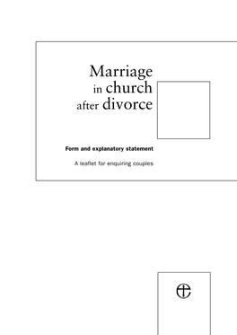 Marriage in Church After Divorce