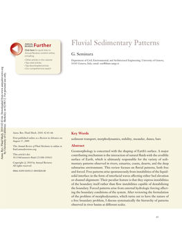 Fluvial Sedimentary Patterns