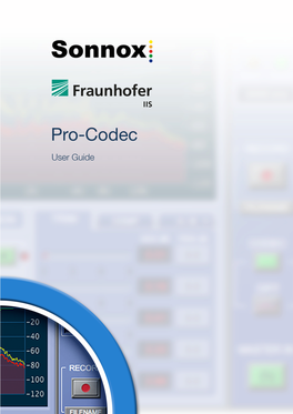 Sonnox Fraunhofer Pro-Codec User Guide