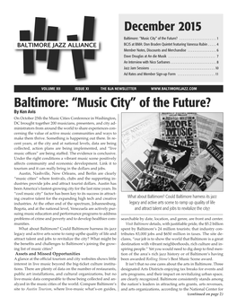 Baltimore: “Music City” of the Future?