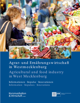 Agrar- Und Ernährungswirtschaft in Westmecklenburg Agricultural and Food Industry in West Mecklenburg