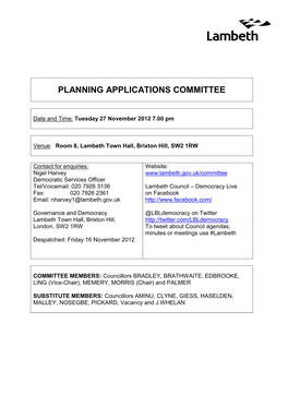 Planning Applications Committee