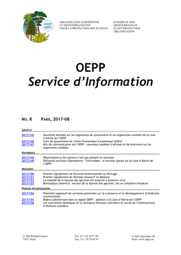 EPPO Reporting Service