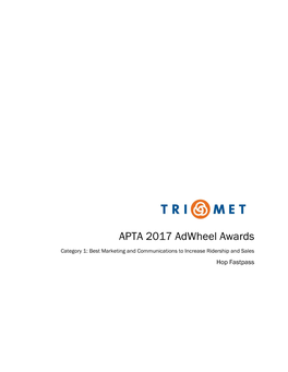 APTA 2017 Adwheel Awards