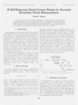 A Self-Balancing Direct-Current Bridge for Accurate Bolometric Power Measurements