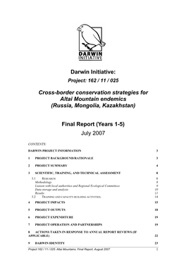 Final Report (Years 1-5) July 2007