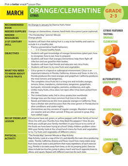 Orange/Clementine Grade March Citrus 2-3