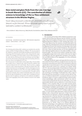 New Metal and Glass Finds from the Late Iron Age in South Moravia (CZ). the Contribution of Citizen Science to Knowledge Of