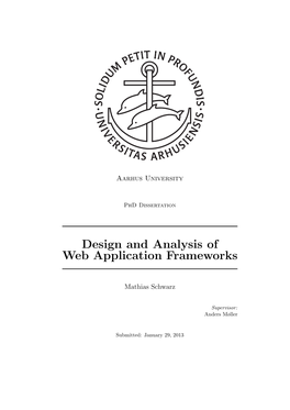 Design and Analysis of Web Application Frameworks