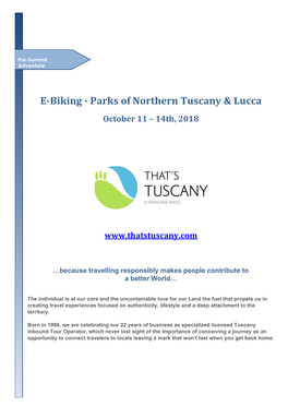 E-Biking - Parks of Northern Tuscany & Lucca