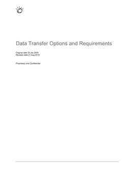 Data Transfer Options and Requirements