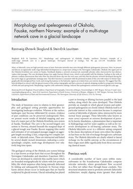 Morphology and Speleogenesis of Okshola, Fauske, Northern Norway: Example of a Multi-Stage Network Cave in a Glacial Landscape