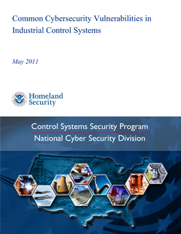 Common Cybersecurity Vulnerabilities in Industrial Control Systems