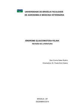 Davi Cunha Sales Rizério Síndrome Glaucomatosa Felina