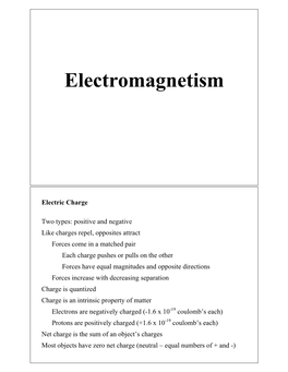 Electromagnetism