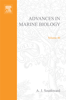 Advances in MARINE BIOLOGY