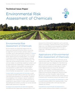 Environmental Risk Assessment of Chemicals
