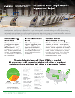 Distributed Wind Competitiveness Improvement Project