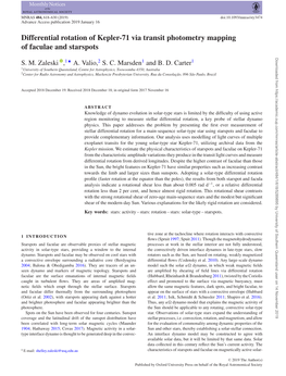 Differential Rotation of Kepler-71 Via Transit Photometry Mapping of Faculae and Starspots