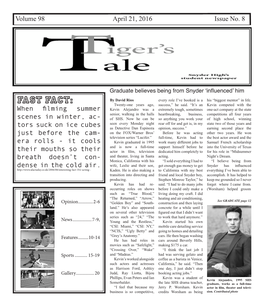 No. 8 April 21 Tiger's Tale