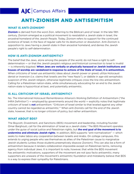 Anti-Zionism and Antisemitism