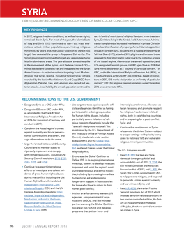 Key Findings Recommendations to the U.S. Government