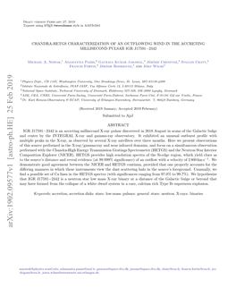 Chandra-Hetgs Characterization of an Outflowing Wind in the Accreting Millisecond Pulsar Igr J17591−2342