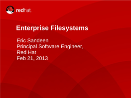 Enterprise Filesystems