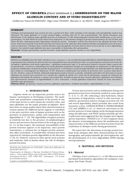 EFFECT of CHICKPEA (Cicer Arietinum