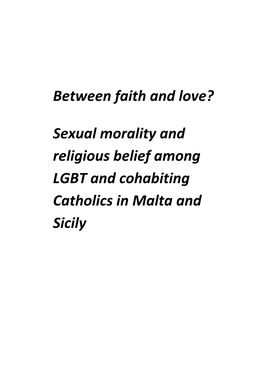 Sexual Morality and Religious Belief Among LGBT and Cohabiting Catholics in Malta and Sicily